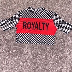 Checker board crop top